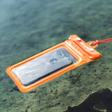 ZONE3 Waterproof Phone Pouch Transparent/Orange