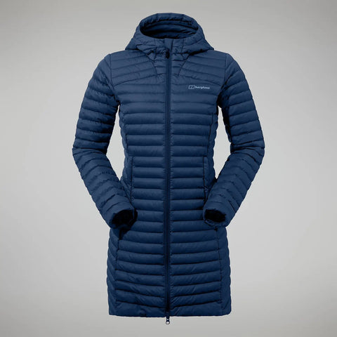 Berghaus Nula Micro Jacket Long - Dark Blue (Womens) - waterworldsports.co.uk