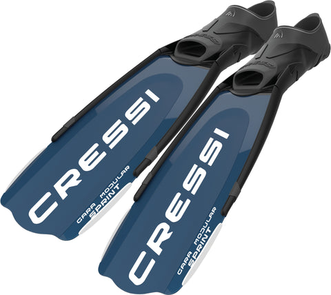 Cressi Gara Modular Sprint Freediving and Spearfishing Fins - waterworldsports.co.uk