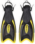 Cressi Palau Fins (Black/Yellow) - waterworldsports.co.uk