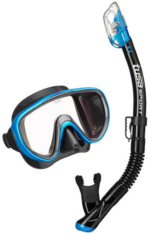 TUSA SPORT UC1625 Dive Mask and Snorkel Set ADULT Black Series - waterworldsports.co.uk