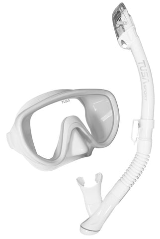 TUSA Serene UC1625 Mask and Snorkel Set ADULT (Serene White Series) - waterworldsports.co.uk