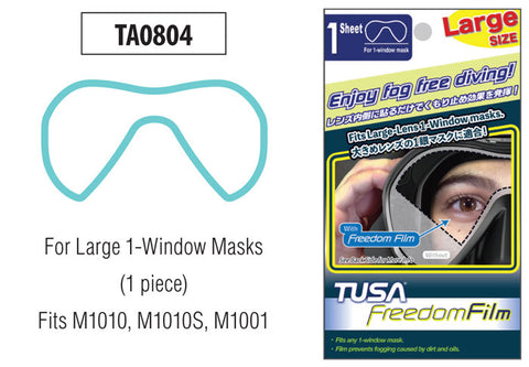 TUSA TA0804 Anti-Fog Film Single Lens (Large) - waterworldsports.co.uk